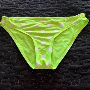 Arizona Jean Company Neon Green Polka Dot Bikini Bottoms